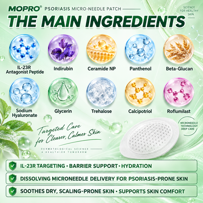 𝑴𝑶𝑷𝑹𝑶® 👩‍⚕️👩‍⚕️ 𝑰𝑳-23𝑹 𝑨𝒏𝒕𝒂𝒈𝒐𝒏𝒊𝒔𝒕 𝑷𝒆𝒑𝒕𝒊𝒅𝒆 + 𝑰𝒏𝒅𝒊𝒓𝒖𝒃𝒊𝒏 10-𝑰𝑵-1 𝑵𝒂𝒏𝒐 𝑴𝒊𝒄𝒓𝒐𝒏𝒆𝒆𝒅𝒍𝒆 𝑷𝒂𝒕𝒄𝒉 （𝑯𝒆𝒍𝒑𝒔 𝑹𝒆𝒅𝒖𝒄𝒆 𝑽𝒊𝒔𝒊𝒃𝒍𝒆 𝑹𝒆𝒅𝒏𝒆𝒔𝒔 & 𝑺𝒄𝒂𝒍𝒊𝒏𝒈, 𝑺𝒐𝒐𝒕𝒉𝒆 𝑫𝒓𝒚𝒏𝒆𝒔𝒔 & 𝑰𝒕𝒄𝒉𝒊𝒏𝒈, 𝑺𝒖𝒑𝒑𝒐𝒓𝒕 𝑯𝒆𝒂𝒍𝒕𝒉𝒊𝒆𝒓 𝑺𝒌𝒊𝒏 𝑪𝒆𝒍𝒍 𝑻𝒖𝒓𝒏𝒐𝒗𝒆𝒓 & 𝑺𝒌𝒊𝒏 𝑩𝒂𝒓𝒓𝒊𝒆𝒓 𝑹𝒆𝒑𝒂𝒊𝒓）