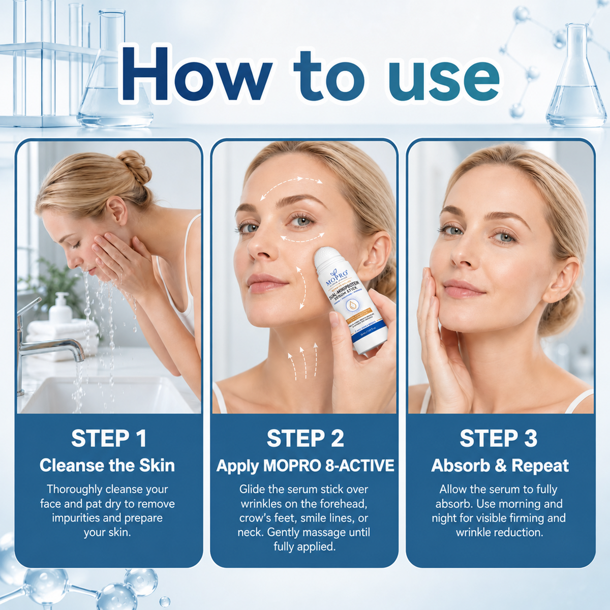 SAVE 30% WITH OUR BUNDLE DEAL Stock up on your MOPRO® Serum Sticks and enjoy 30% OFF. More sticks, better value, easier daily care.