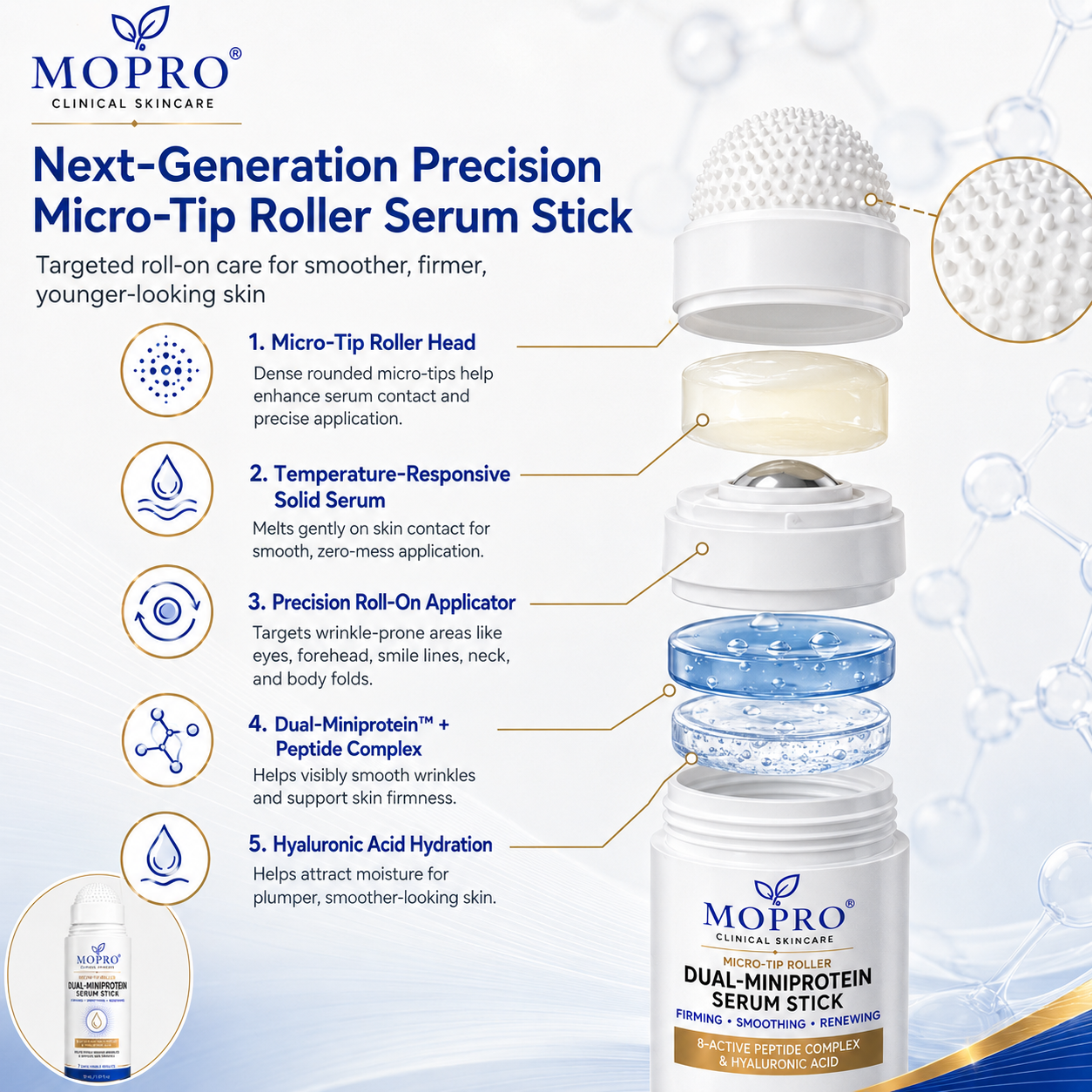 SAVE 30% WITH OUR BUNDLE DEAL Stock up on your MOPRO® Serum Sticks and enjoy 30% OFF. More sticks, better value, easier daily care.